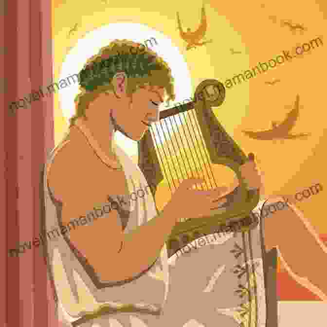 An Illustration Of Apollo, The God Of Music And Poetry, Playing A Lyre And Surrounded By Muses. Homeric Hymns: Illustrated Edition Ancient Greek Hymns Celebrating Individual Gods